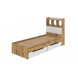 Ліжко дитяче Linio (215х83,5х118 см, з шухлядками, тахо + білий)