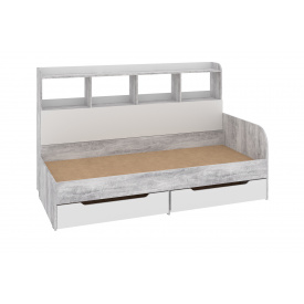 Ліжко дитяче Alivo (193,2х105,5х118 см, бетон + білий)