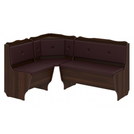 Кухонний куточок DineDream-1 (шкірзам, бордо + горіх, 160х120 см)