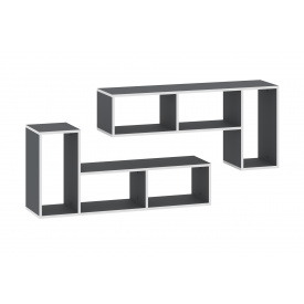 Полиця Formo-1 (110,4х29х52 см, антрацит + кромка білий)