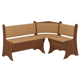 Кухонний куточок MealMingle-1 (шкірзам, кава + лісовий горіх, 160х120 см)