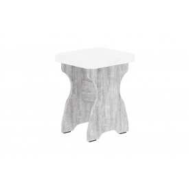 Табурет CuisineCorner (білий + бетон, 35х33х45 см)
