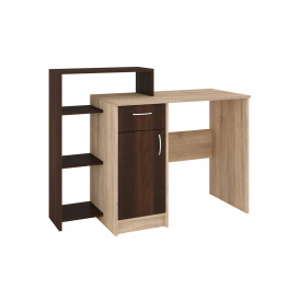Стіл письмовий Esseto (116,6х48х75/92 см, сонома + горіх)