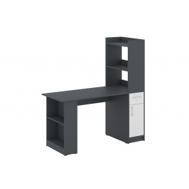 Стіл письмовий Natura (140х60х75/150 см, антрацит + білий)