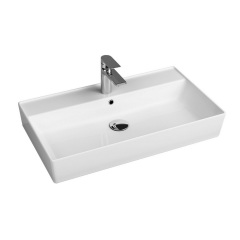 Раковина подвесная Quarter Bath Cross Line 800×450 прямоугольная, белая (70CL23080.00.1.3.01) Новомосковськ