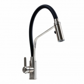 Смеситель для кухни Platinum KN36 с гибким изливом, черный