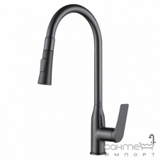 Смеситель для кухни с вытяжным изливом Qtap Vlasta New QTVLA344GMB45647 оружейная сталь