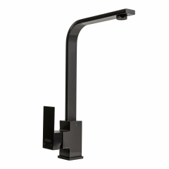 Смеситель для кухни Platinum 7104 BW PVD однорычажный, черный Первомайськ