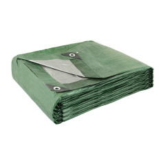 Тент двусторонний MASTERTOOL 6х8 м 130 г/м² Khaki and silver (89-1608) Київ