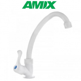 Смеситель для умывальника AMIX Mono-007 White (без подвода), Белый