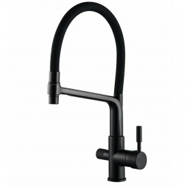 Смеситель для кухни Platinum LN088 двухрычажный, черный