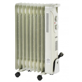 Масляный обогреватель с дуйкой Nikura 9 секций 2000 Вт Белый (125296)