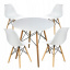 Круглий стіл JUMI Scandinavian Design white 80см. + 4 сучасні скандинавські стільці Коростень