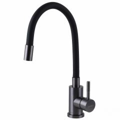 Смеситель для кухни Globus Lux Alpen однорычажный, черный (SBT1-203SB-GP) Вільнянськ