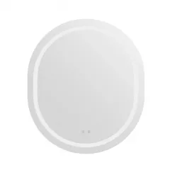 Зеркало для ванной комнаты Qtap Gemini 700х800 овальное с LED-подсветкой (QT2578R8070) Косов