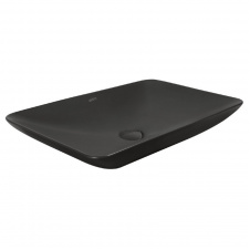 Умывальник накладной Isvea SistemaY Clear 600x377 прямоугольный, черный матовый (10SY50060 matt black)