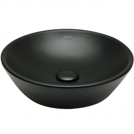 Умывальник накладной Isvea SistemaY Soft 450x450 круглый, черный матовый (10SY66045 matt black)