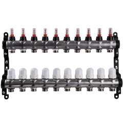 Коллектор теплого пола ECO Technology 3/4"х25 НН 10-ый с измерителем расхода (000027054) Чернигов