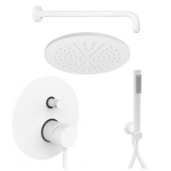 Душевая система Paffoni LIGHT скрытый монтаж, белый матовый (KITLIG015BO) Конотоп