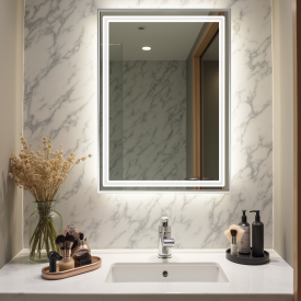 Дзеркало з підсвічуванням Tobi Sho Valerie для передпокою, ванної кімнати в рамі, 800х600х30 мм