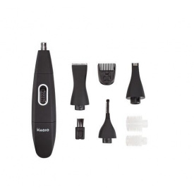 Триммер для для носа и ушей 4 насадки в чехле Magio MG-913 черный