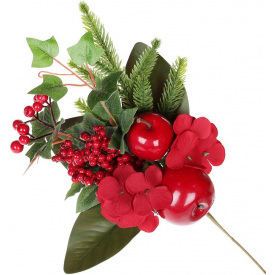 Гілка декоративна Ягоди та яблука Bona DP73743