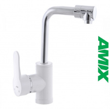 Смеситель для кухни AMIX Mario-001 White (без подвода), Белый