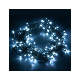 Светодиодная гирлянда электрическая Led на 300 светодиодов с контроллером черный провод Белый