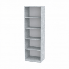 Стеллаж книжный Компанит КШ 1 61,2х44,8х195 см Бетон