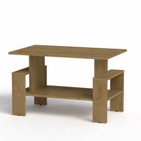 Стол журнальный Компанит Венера 80х50х49,7 см Дуб крафт золотой