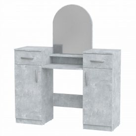 Туалетный столик Компанит Трюмо 2 118х39х139 см Бетон