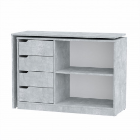 Розкладний стіл-комод із поворотним механізмом 106х41,2х74,4 см Бетон