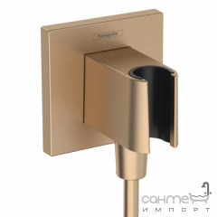 Шланговое подключение с держателем для ручного душа Hansgrohe FixFit E 26889140 бронза Харків