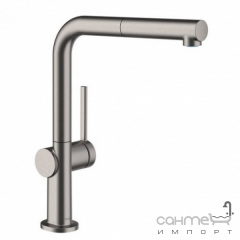 Смеситель для кухни с вытяжным изливом Hansgrohe Talis M54 72808340 матовый черный хром Хуст