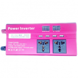 Автомобильный инвертор Bei Long Power Inverter 019 c 12V на 220V 3000W модифицированная синусоида Red (11061-hbr)