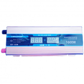 Инвертор напряжения Carmaer Power Inverter 026 c 12V на 220V 1600W модифицированная синусоида Gold (11068-hbr)