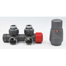 Комплект термостатичний 50mm Vario Term TWINS правий, графіт структ.(TSGS0205CFK/P)