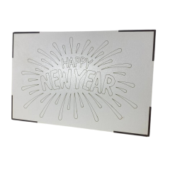 Набор деревянных ёлочных игрушек "Happy New Year" в кробке 30 шт,шесть видов украшений,размер 27х18х4,5 см Каменка-Днепровская