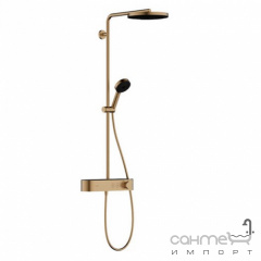Душевая стойка со смесителем-термостатом Hansgrohe Pulsify Showerpipe 260 1jet 400 EcoSmart 24221140 бронза Киев