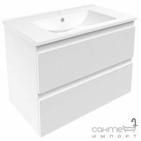 Подвесная тумба с раковиной Volle Leon 2.0 1915.301007 белый глянец