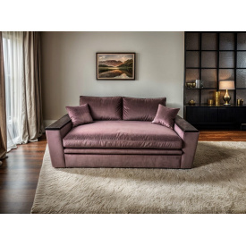 Диван прямой Tobi Sho Kubus-160 раскладной мягкий велюр Mars Пудрово-сиреневый/11, 2000х800х1000 мм