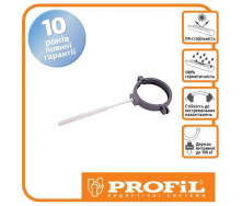 Кронштейн трубы Profil пласт. L160 90 графитовый