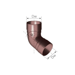 Колено двухраструбной водосточной трубы 150/110мм Gamrat Коричневый Арт.209014 Куп'янськ