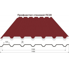 Профнастил стеновой ПС-20 Одеса