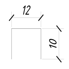 П-подобная планка ПДО-10 0,45 Арт.213116 Запоріжжя