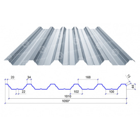 Сталекс Профнастил ПН-44 0,45 Zn RAL Zn Турция
