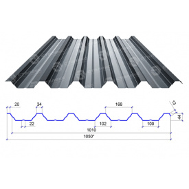 Сталекс Профнастил ПН-44 0,50 PEMA RAL 7024 Германия