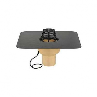 Кровельная воронка из полиуретана SitaTrendy вертикальная, с ПВХ-фартуком и системой обогрева (диаметр 75 мм)