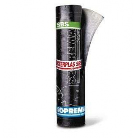 Полимер-битумная мембрана SOPREMA MORTERPLAS SBS FP 4, 1x10 м