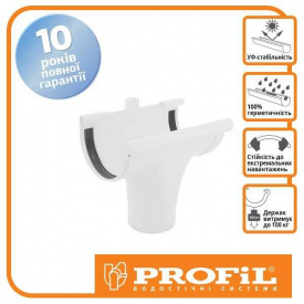 Воронка Profil проходная 130 белая